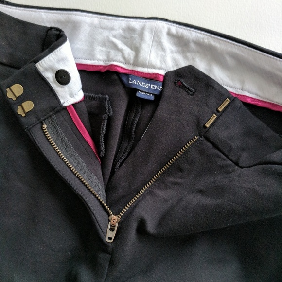 Land's End Black Stretch Trousers Dress Pants - Picture 4 of 5